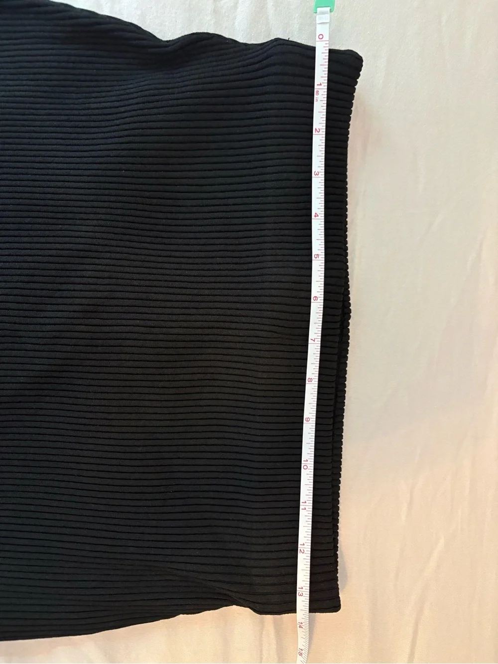 A.L.C. Black Ribbed Asymmetrical Midi Skirt NWT Size M